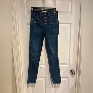 Madewell High Rise Dark Blue Jeans